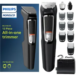 Philips Norelco Multi Groomer All-In-One Trimmer Series 3000-13 Piece Mens Grooming Kit for Beard, Face, Nose, Ear Hair Trimmer and Hair Clipper - NO Blade Oil Needed, MG3740/40 Philips Norelco Philips Norelco Philips Norelco Philips Norelco
