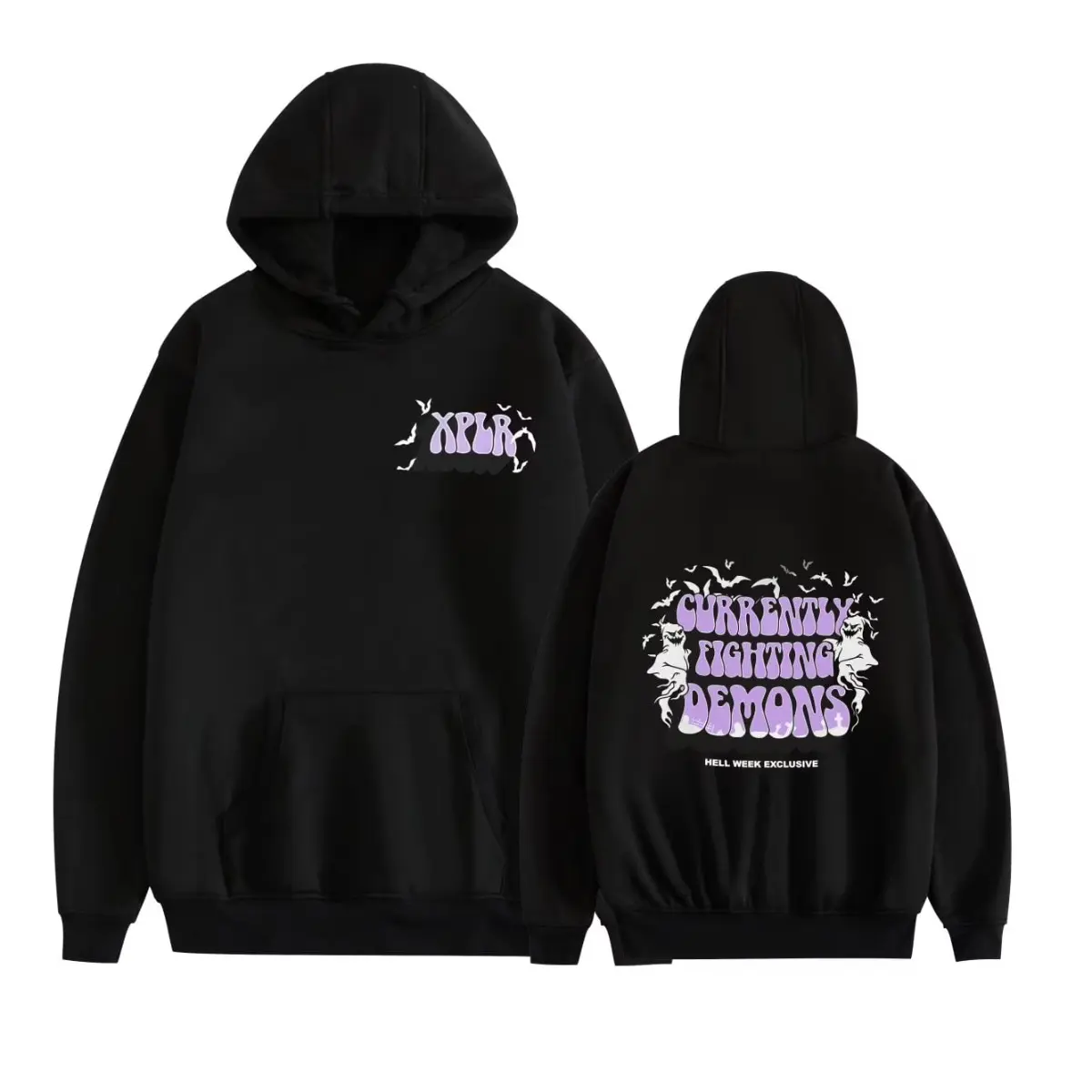 Sam Merch Colby Fighting Demons Graphic Hoodie - Soft Ribbed Fabric Pullover, Men's Layer Top, Ideal Casual Gift for Family & Friends on Birthdays, Christmas