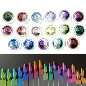 365 Nail System: 0.5g Chameleon Chrome Nail Powder - Ombre Chameleon Powders Chrome Nail Pigment Mirror Finish - Color Shifting Nail Pigment