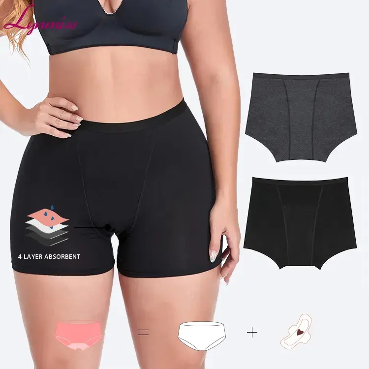 Custom Washable Women Reusable Menstruation Panties Postpartum Bleeding Period Underwear Breathable Menstrual Cycle Panties