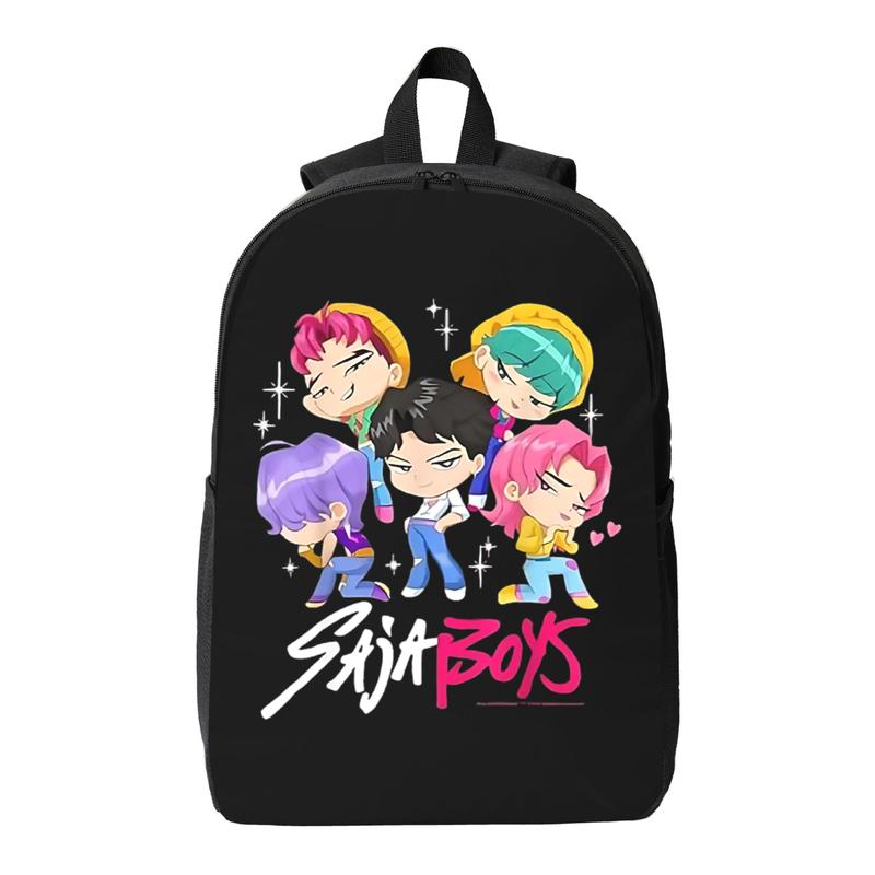 Saja Boys Youth Anime Comic Style Popularity Backpack for Boys & Girls Lightweight Polyester Large capacity School Bag with Adjustable Straps, Zipper Closure Length - Casual Student Backpack for School, Travel, Everyday Use, Backpack for Student