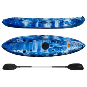 【GARVEE】9.3-9.4FT Sit-On-Top Hard Shell Fishing Kayak for Adults with Paddle and Comfortable Seat, 308LBS Capacity, Large Rear Storage, Perfect for Recreational Ocean and Fishing Activities