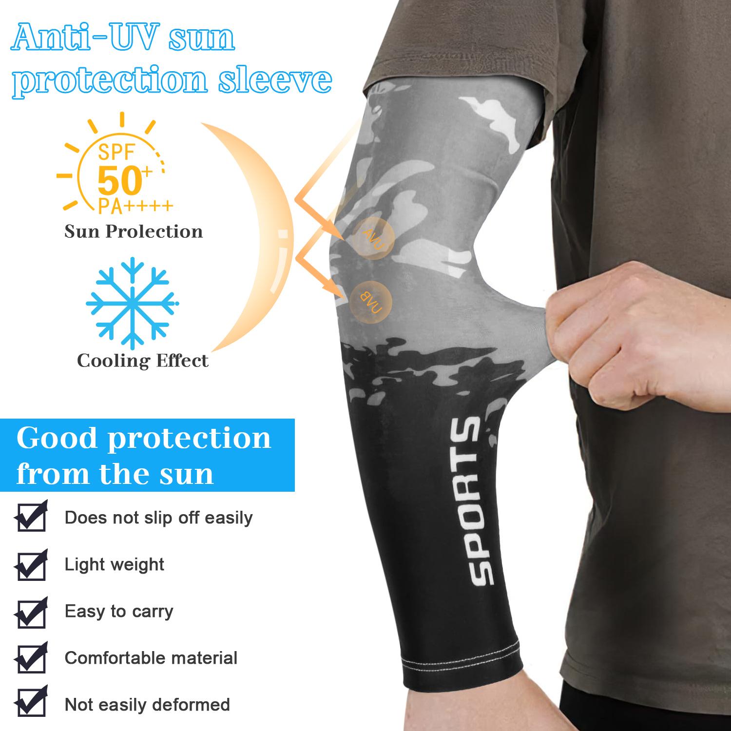 2 Pairs Per Pack Sublimation Printed Arm Sleeves with UPF 50 UV Protection, Cooling & Breathable Fabric, Perfect for Cycling, Running, Fishing, Baseball, Golf and All Outdoor Sports Activities 2 Pairs Per Pack Sublimation Printed Arm Sleeves with UPF 50 UV Protection, Cooling & Breathable Fabric, Perfect for Cycling, Running, Fishing, Baseball, Golf and All Outdoor Sports Activities