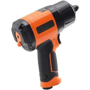 1/2-Inch Air Impact Wrench, Up to 738 ft-lbs Nut-busting Torque, Stubby Size & Lightweight Pneumatic Impact Gun for Auto Repairs and Maintenance,Includes 11-Piece