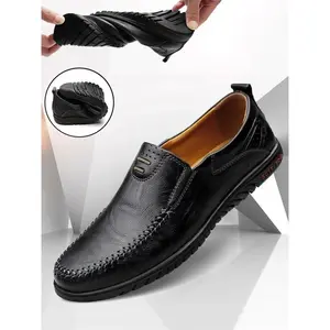 Men's Business Style Solid Color Loafers, Lightweight Comfortable Retro Slip on Loafers for Work & Daily Wear, Fashion Shoes for Party, Daily Clothing Decor(Sheets)