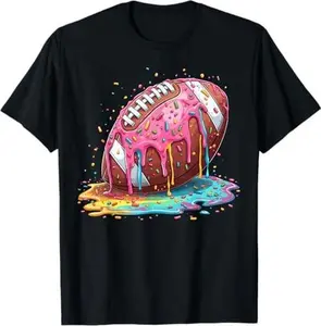Football Drip For Lineman WR QB RB Ice Cream Sprinkles Funny T-Shirt