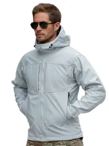 Men's Spring Autumn Three-In-One Soft Shell Jacket, Fleece Lined Thin Windproof Hooded Loose Fit Breathable Top, Zipper Fly Closure