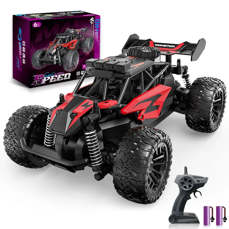 CAROX Remote Control Car - 2.4GHz High Speed Off-Road 20KM/H RC Drift Cars Toys, 1:16 Monster RC Truck Off Road with Rechargeable Battery Gifts for Adults Boys 8-12 RC Car，ldeal Gift for Boys 6+，for Christmas and New Year