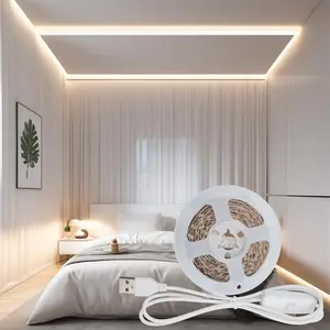 USB Powered LED Light Strip, Dimmable Adjustable Brightness LED Light Strip with Button Control Switch, Suitable for Living Room, Bedroom and Other Light Decoration