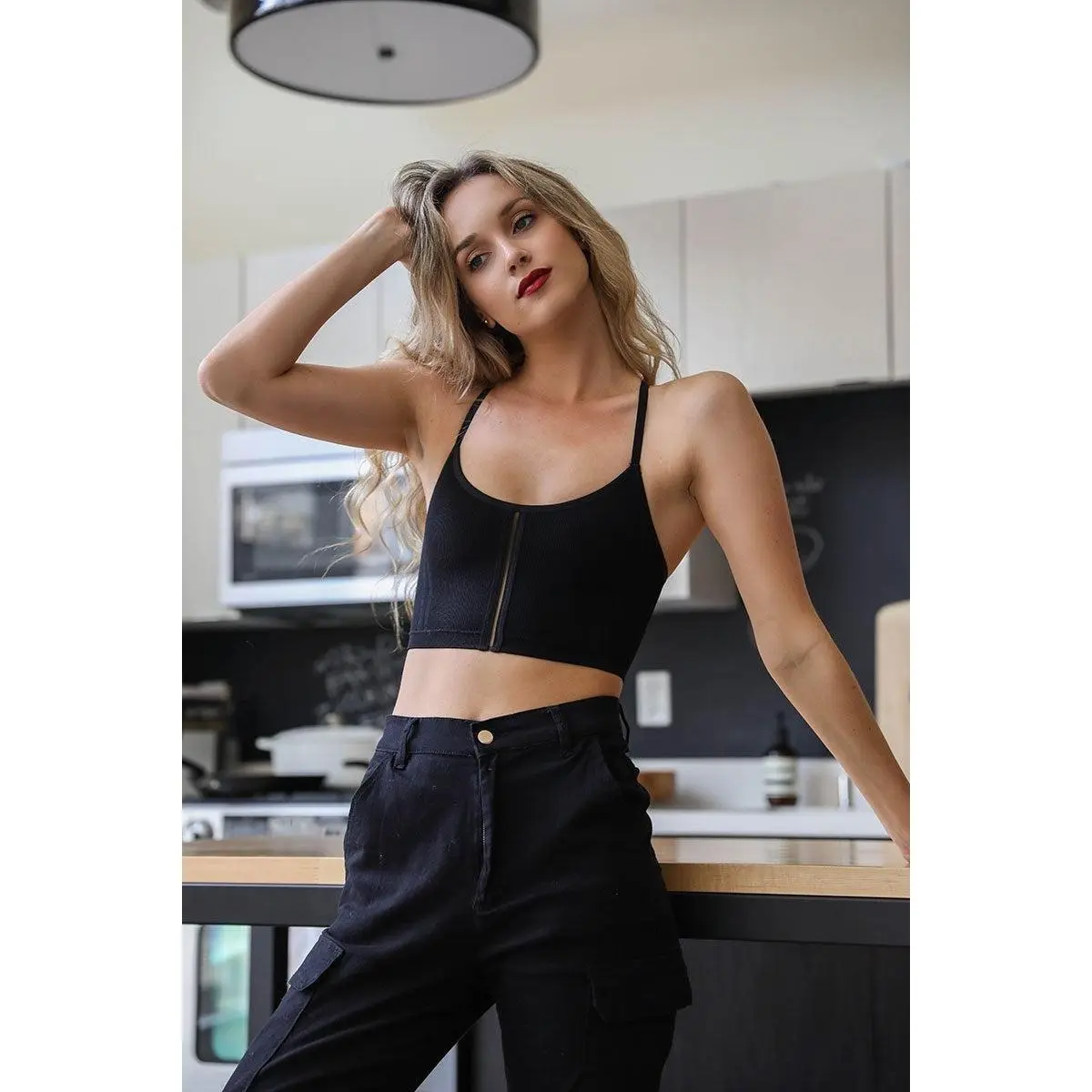 Women's Basic Minimalist Longline Pullover Bralette, Everyday Underwear for Women