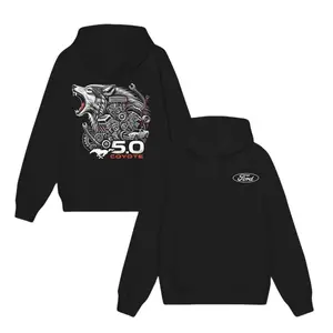 Mustang GT Coyote 5.0 Hoodie – Ford Muscle Car Graphic Pullover, Warm Winter Streetwear for Auto Lovers