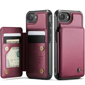 Compatible with iPhone 17/Air/16/16e/15/14/13/12/11 iPhone 17/16/15/14/13/12/11 Pro Max 16/15/14 Plus Case with Card Holder Wallet Case for Women Men with Kickstand Card Slots RFID Blocking, Magnetic Clasp Durable Shockproof Cover