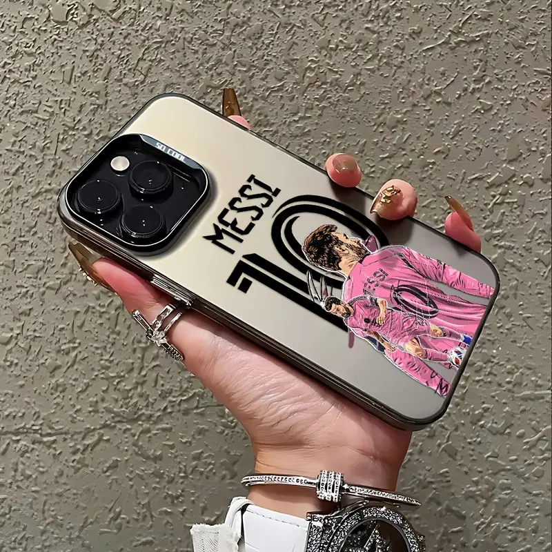 Fashionable Soccer Player Number 10 - M. Messi - Phone Case Compatible with for iphone 16, 15, 14, 13, 12, 11 Pro Max, X, XR, XS Max, 8, 7 Plus, Featuring a Shockproof Matte Back.