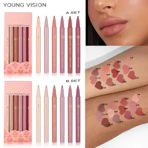 Liquid Lip Liner 6 pcs Quick-Dry Smudge-Proof Lipstick Matte Waterproof Long-Lasting , Beauty Gift Set , Easy Applied