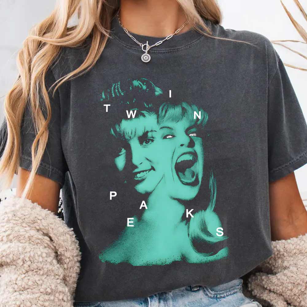 Laura Palmer Twin T-Shirt, Retro Peaks TV Show Grunge Graphic Tee - scs17407 Laura Palmer Twin T-Shirt, Retro Peaks TV Show Grunge Graphic Tee - scs17407