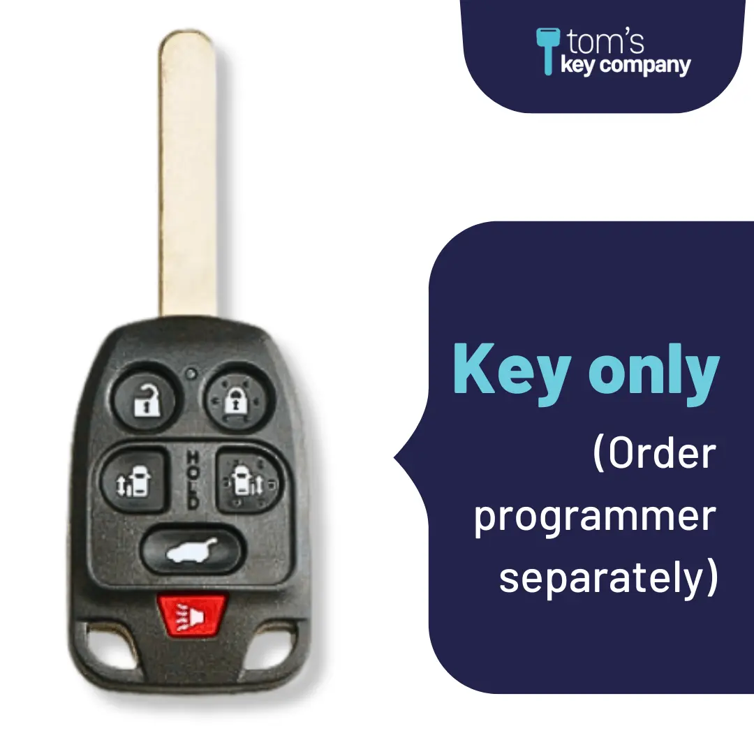 Honda Odyssey 2011, 2013-2014 Key and Keyless Entry Remote - 6 Button (N5F-A04TAA-6B)