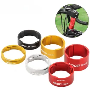 Bicycle Front Fork Headset Spacers 28.6mm Aluminum Alloy Stem Washers 2/3/5/10/15/20mm Headset Adjustment Gaskets Outdoor Cycling Accessories