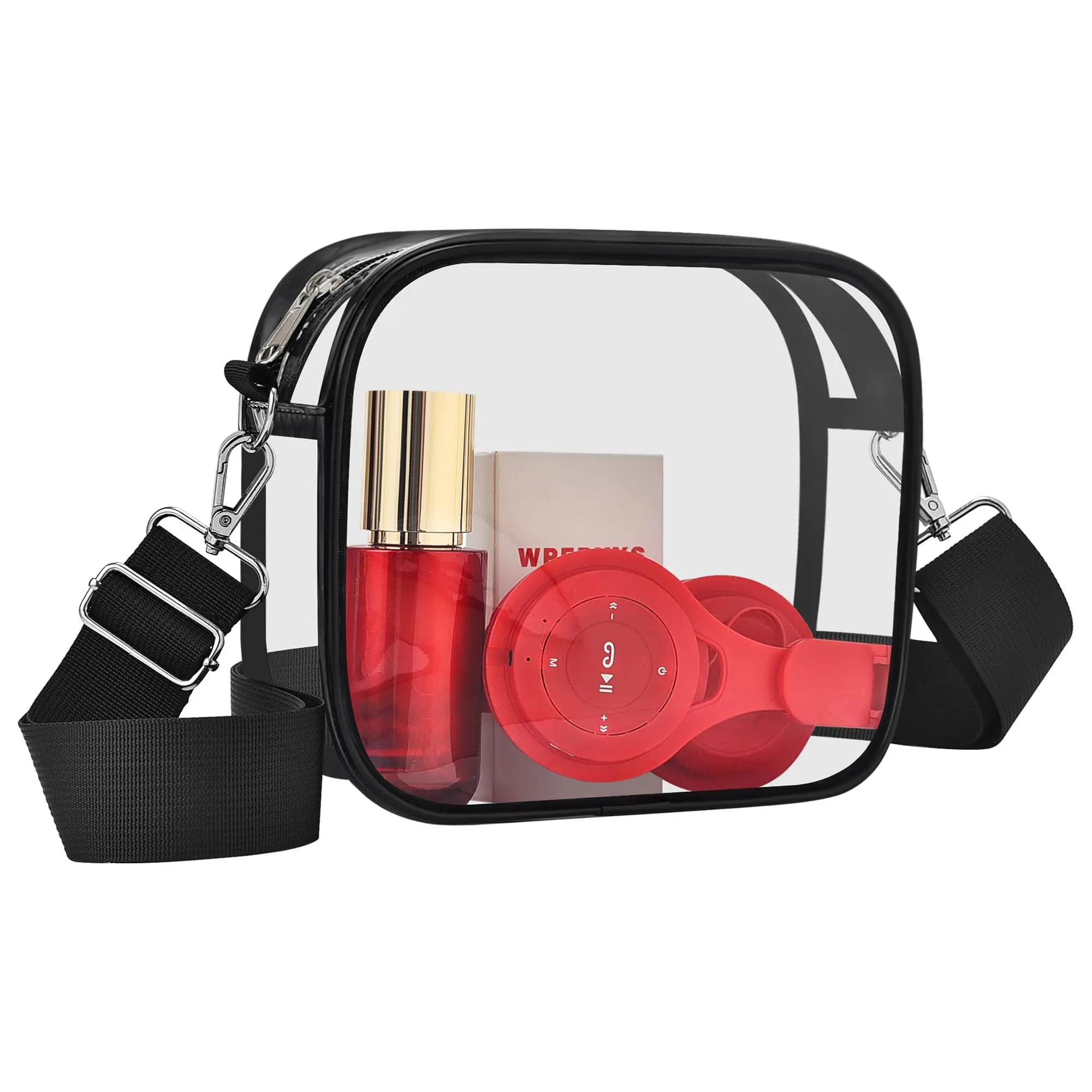 Clear Bag for Stadium Events, Transparent Purse Stadium Approved Crossbody Bag for Women & Men Handbag Shoulder Bag