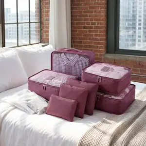 9Pcs Mesh Clothes Storage Bags - Water-Resistant Travel Luggage Organizer Packing Cubes with Pouch, Versatile Home Organizer for Travel & Home Use