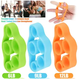 Finger Hand Exerciser Strengthener Wrist Forearm Grip Trainer Resistance Band