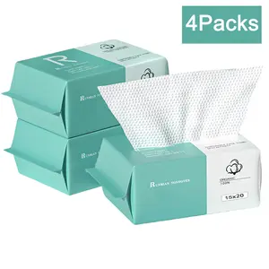 Disposable Face Towels, Soft Material, Clean Skin, 1/2/4 Packs, Dry Wipes, Facial Towels, Wash Cloths, Thickened, for Cleansing, Makeup Removal, Skincare, Disposable Face Towelettes