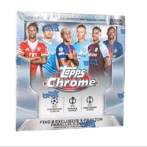 2025-26 Topps Chrome UEFA Club Competitions Soccer Factory Sealed Mega Box