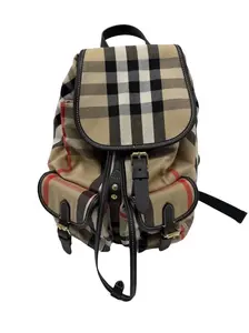 Pre-owned BURBERRY Canvas Backpacks Beige Novacheck Backpack E26042012