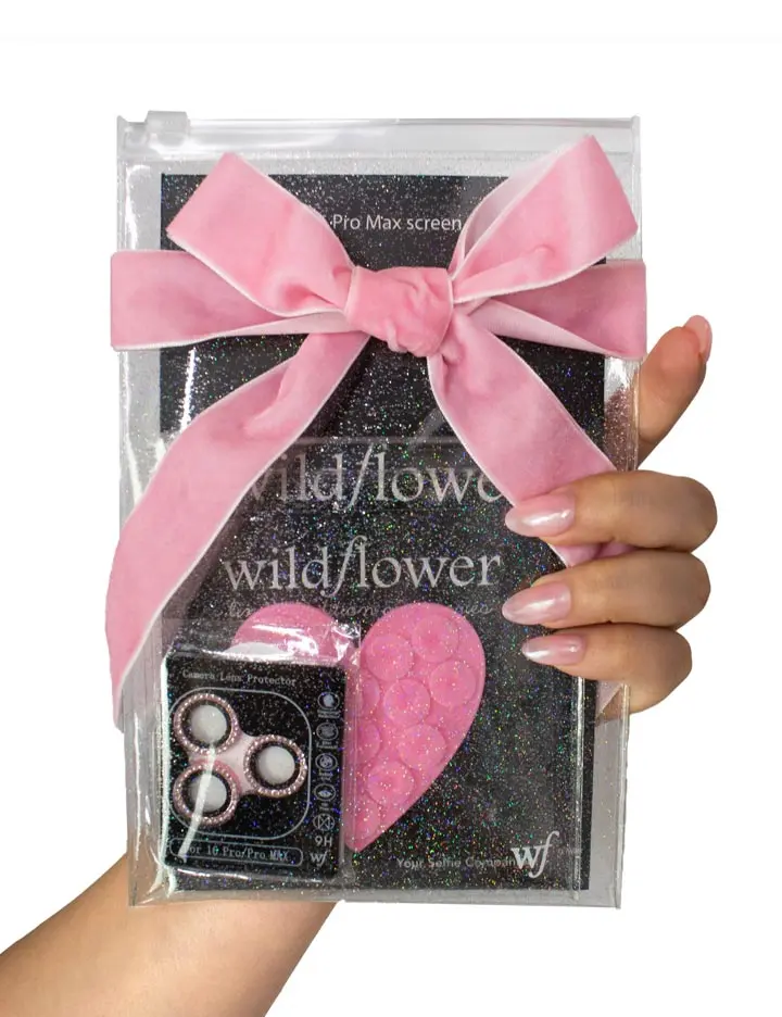Pink Smartphone Accessories Starter Pack - Tempered Screen Protector, Silicone Components