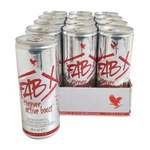FAB X Forever Active Boost Sugar-Free Energy Drink, Berry Flavor, 8.4 fl oz, Pack of 12