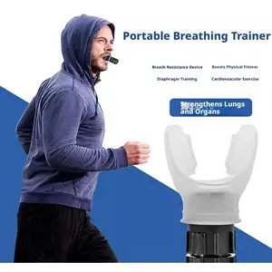 2 PCS Lung Capacity Breathing Trainer, Portable Mouthpiece Lung Function Exercise Device