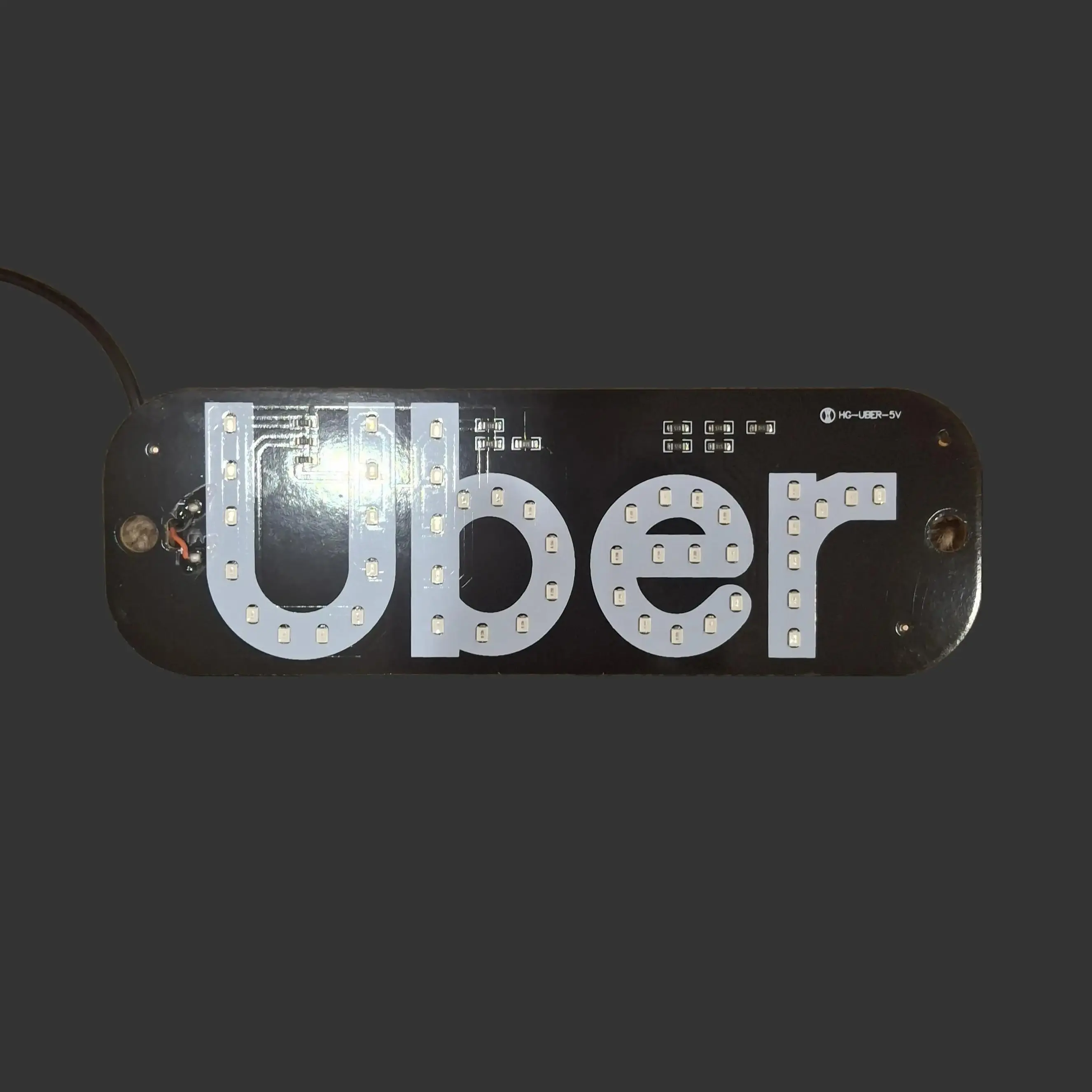 LED Rideshare Car Sign Light – USB Powered Driver Dashboard Light