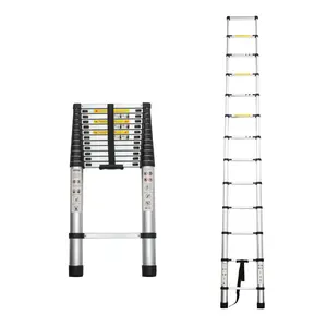 Telescoping Ladder  8.5FT/10.5FT/12.5FT/14.5FT/16.5FT, Telescopic Extension Ladder, Aluminum Alloy Folding Ladder Portable Multi-Purpose for Indoor Outdoor Work, Heavy Duty 300 lbs Load
