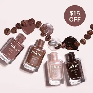 Londontown lakur Perfect Pour Fall Collection: 4 Neutral Coffee Nail Polishes (Dirty Chai, Affogato, Midnight Mocha, Cold Foam)
