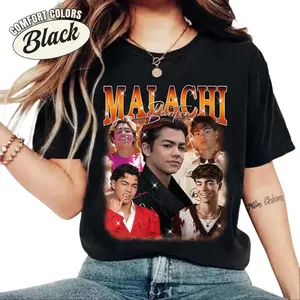 Malachi Barton 90s Vintage Style Shirt, Malachi Barton T-shirt, Malachi Barton Retro Tees, Gift for Men and Women, Casual Round Neck, gift for her, him, Womenswear Top