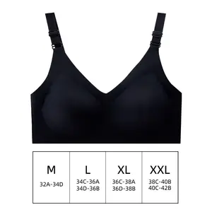 Women'S Seamless Bras Ladies Thin Style Jelly Color Soft Breastfeeding Bra Wireless Underwear Comfortable Lingerie Deep V Gather Does not apply