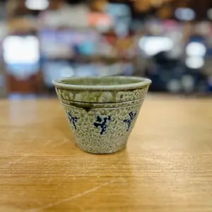 Vintage Pioneer Pottery Indiana 1975 Blue and Green Pottery