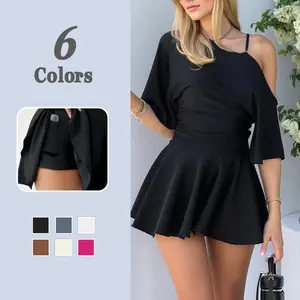 Women's High-Waist Universal Loose-Fitting Stretch Skort - Built-In Safety Shorts, Convenient Pockets, Breathable, Versatile All-Season Outdoor Sports Skirt outdoorfun