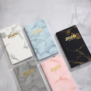 2026 Weekly Planner Notebook, Small A6 Size, Monthly Label Design, Includes Ribbon Bookmark, Ideal for Daily Planning & Office Use