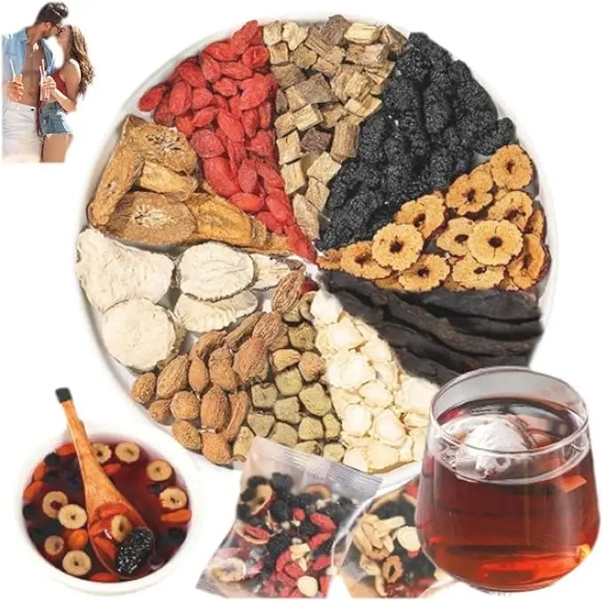 Kidney Tea Recipe Ginseng Five Treasures Tea Natural Herbal Tea Organic Kidney Cleansing Tea Men's Tea Health Beverage tea bag