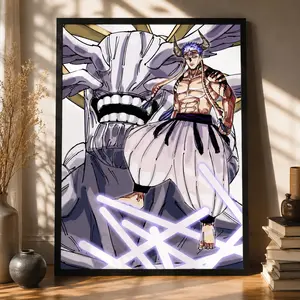 Mahoraga and Dabura Anime Poster, Jujutsu Kaiseb Dark Fantasy Manga Wall Art, Powerful Anime Character Print Decor, Gift For Fans