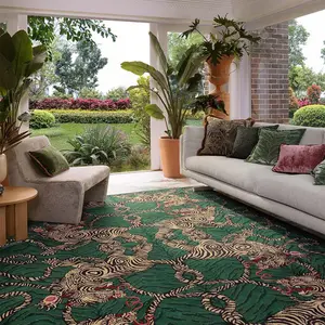 Vintage Tiger Pattern Rug, 1 Count Non-slip Soft Floor Mat, Washable Area Rug, Decorative Carpet for Home Living Room Bedroom