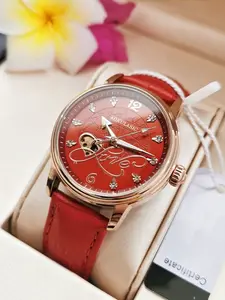 Ladies' Mechanical Watch: A commercial style hollow out fully automatic mechanical watch for women, with high aesthetic value, light luxury, fashionable, casual, versatile, personalized temperament, small and compact watch for female students in Europe