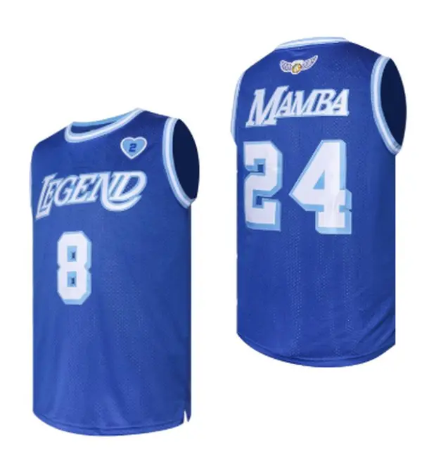 Mamba Basketball Jersey #8/24 Embroidered Sleeveless Sports Uniform for Training Competition & Parties Breathable Stretchy Polyester for Basketball Players