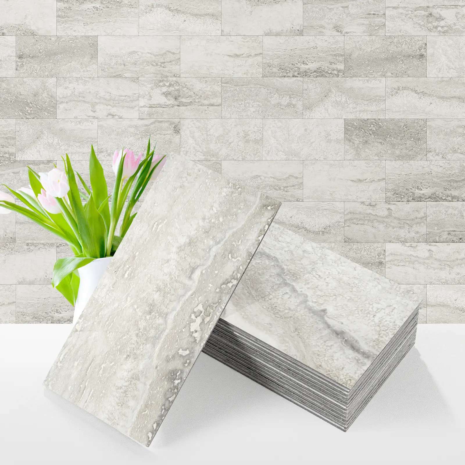 Beige & Grey Slate - 100PCS