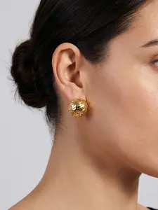 Starry Sphere Earrings with Unique Minimalist Design, Delicate Gold Colour Plating, Elegant Round Ball Earrings for Every Occasion, Ear Studs