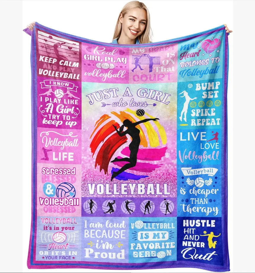 Volleyball Blanket Gifts for Girls Ultra Soft Flannel Volleyball Stuff Throw Blanket Volleyballs Lovers Players Team Volleyballs Gifts for Teen Girls 50"x40"