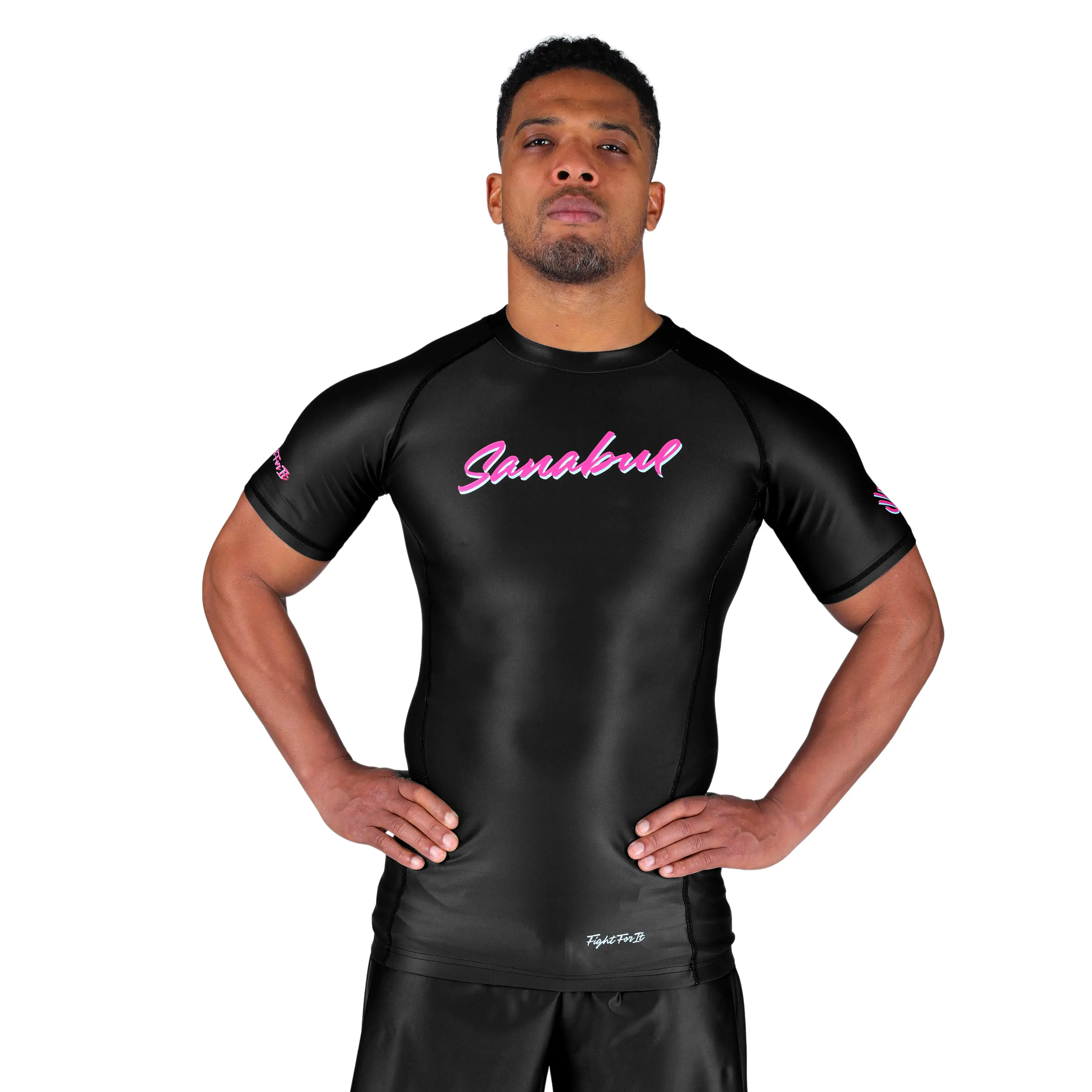 Tropic Vice Training Kit with Black Top and White Logo, Includes Shorts, Ideal for Physical Training