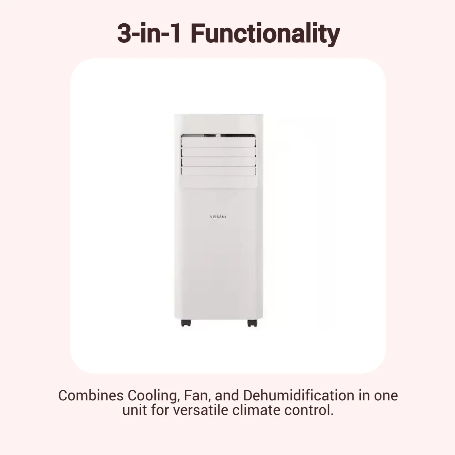 Vissani 5000BTU Portable Air Conditioner - $100 Off Like New Unit, Cools 150sq ft, Super Quiet, Remote Controlled, Ideal for Dorms, Studios