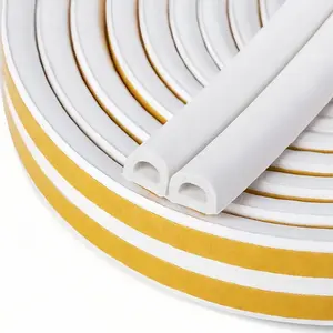 Self-Adhesive Foam Weather Stripping Seal Strip, Windproof Waterproof Noise Reduction Insulation Tape for Windows Doors Home Decoration