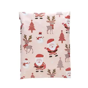 Santa & Reindeer Poly Mailers Size 10x13 Christmas Shipping Bags
